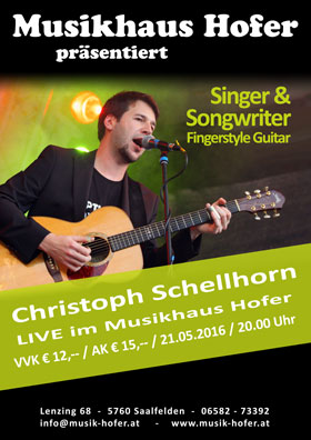 Christoph Schellhorn live im  Musikhaus Hofer